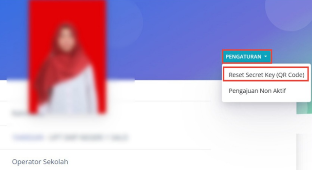 reset secret key oleh Admin Instansi Dinas Pendidikan reset secret key oleh Admin Instansi Dinas Pendidikan
